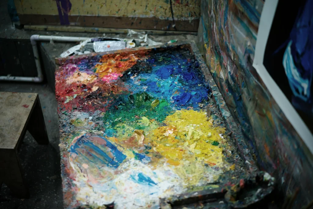 palette de peinture d'artiste